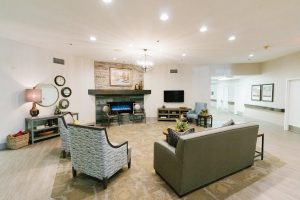 A common area at a skilled nursing facility