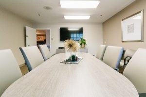 Conference room available at a skilled nursing facility